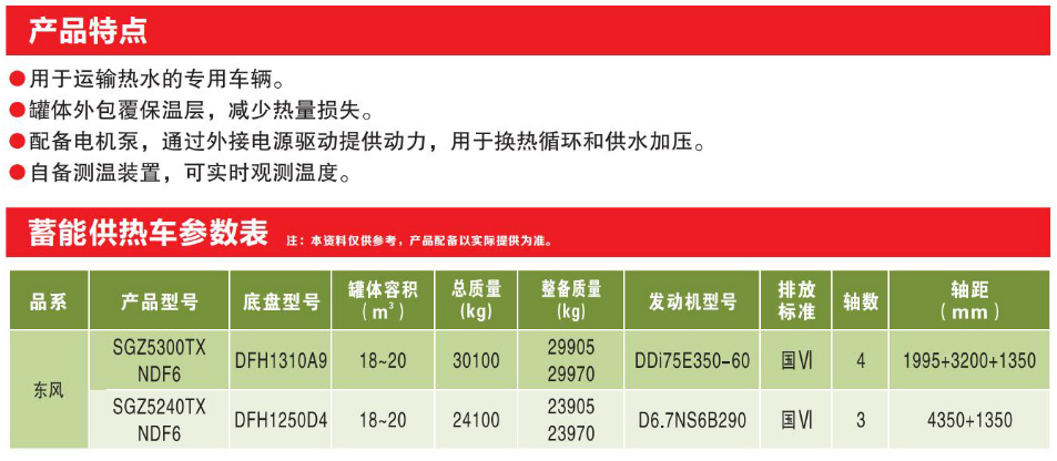 蓄能供热车
